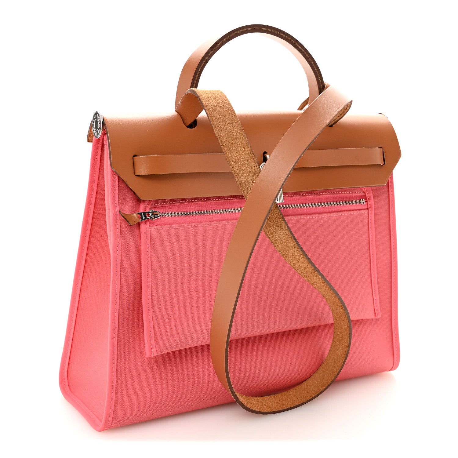 Vache Hunter Toile Herbag Zip 31 PM Rose Azalee Natural