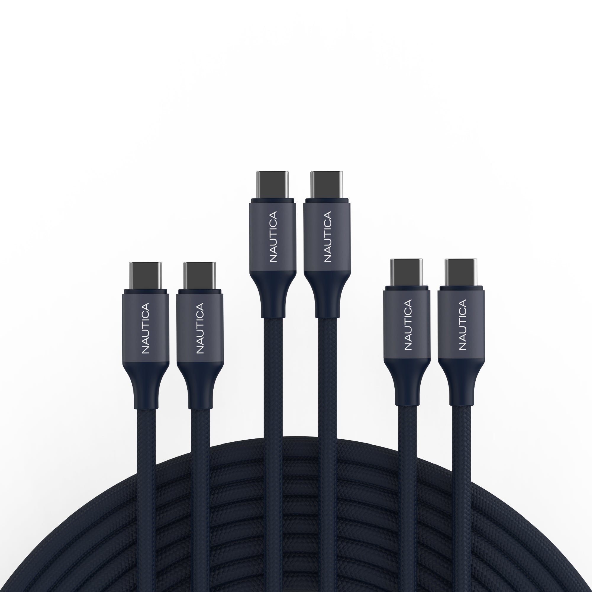 Nautica Turan CB530 USB C to USB C Cable 60W PD Fast Charging 3 Pack, 4ft Power Delivery Cable for iPhone 17/16/15 Series, Samsung S25, S24, MacBook