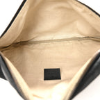 Grained Calfskin Logo Belt Bag Black