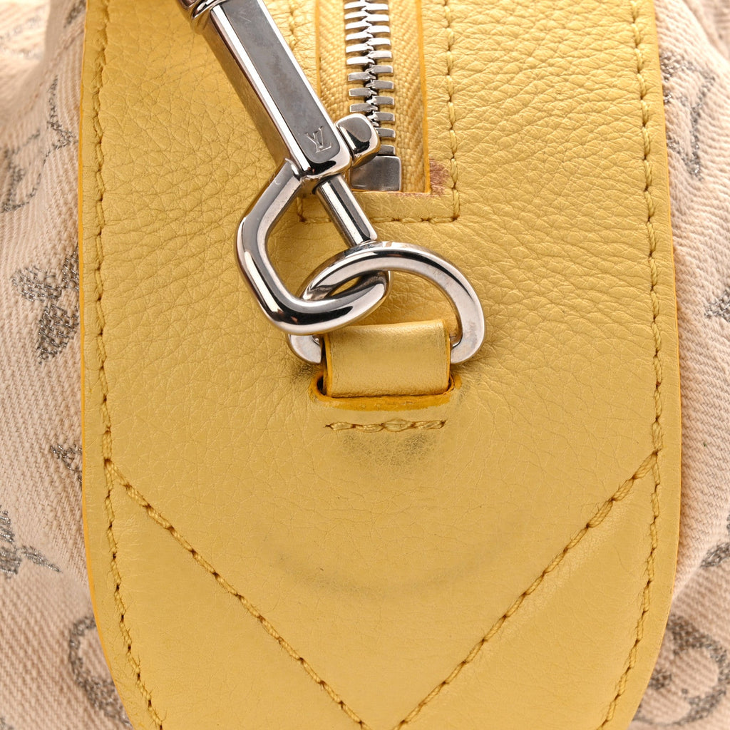 Monogram Denim Speedy Round Yellow