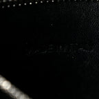 Shiny Calfskin Logo Crocodile Embossed XXS Everyday Tote  Black