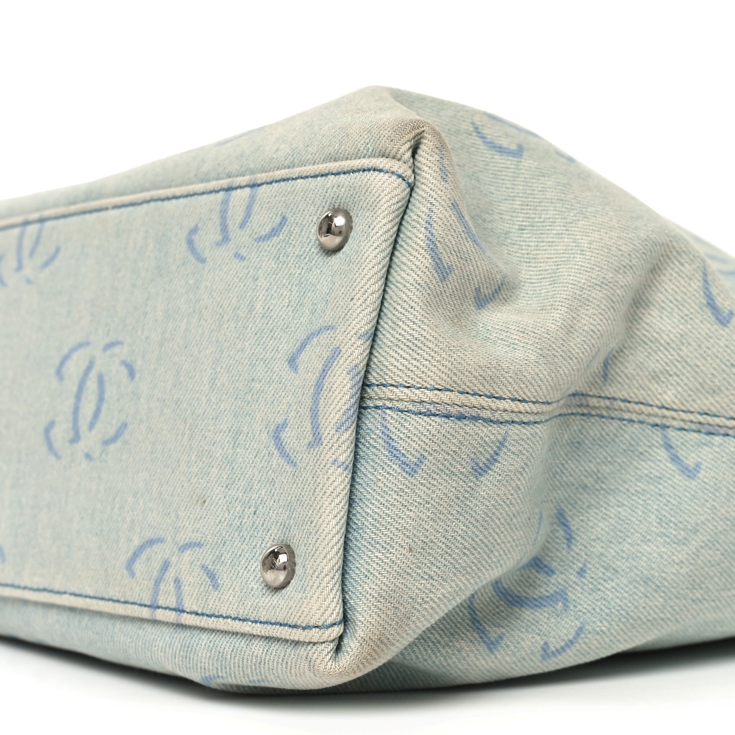 Denim Large CC Tote Light Blue