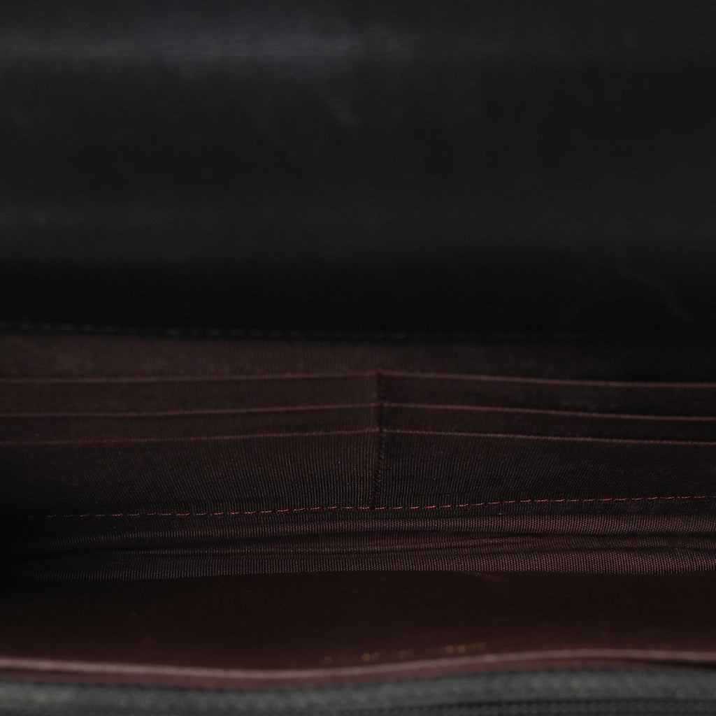 Lambskin Quilted Trendy CC Wallet On Chain WOC Black