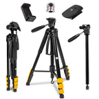 Kodak PhotoGear 2-in-1 Camera Tripod & Monopod with 70” 4-Section Flip-Lock Tripod & Swivel Head
