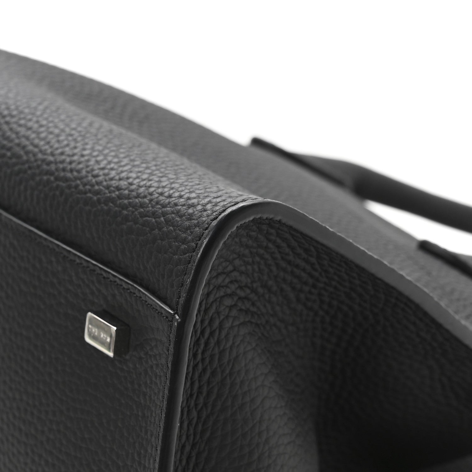 Grained Calfskin Soft Margaux 10 Bag Black