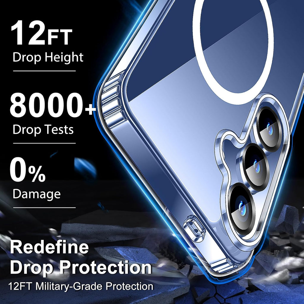 Entronix Bundle Compatible with Galaxy S24 Plus - [Magnetic] Clear Case & 1 Clear Screen Protector