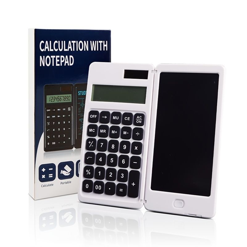 Solar Calculator Handwriting Board Folding Portable Student Electronic Calculator