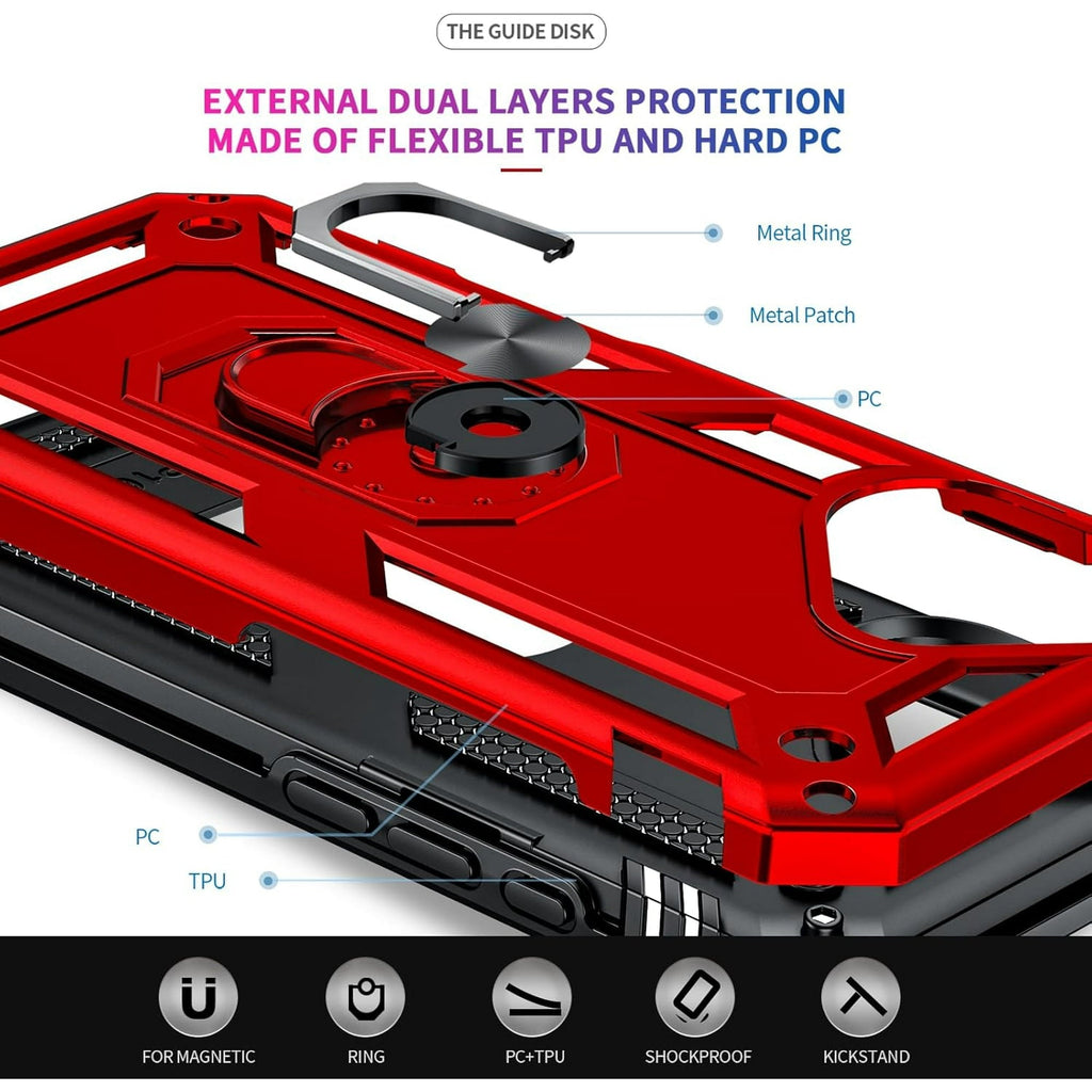 Entronix Bundle Compatible with iPhone 16 - Guard Gripstand Case & 2 Clear Screen Protectors