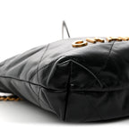Shiny Calfskin Quilted Mini Chanel 22 Black