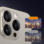 SAHARA - ZeroDamage HD Ultra-Clear Glass Camera Lens Protector (2-Pack) - iPhone 15 Pro and Pro Max