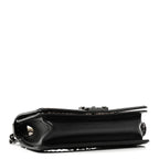PVC Thread Woven Medium Boy Flap Black