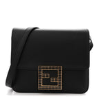 Vitello King Crystal Fab Crossbody Bag Black