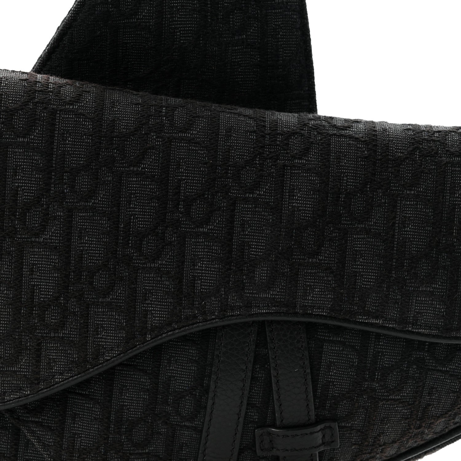 Oblique Mens Saddle Bag Black Blue