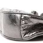 Metallic Agneau Arena Le Cagole Shoulder Bag XS Silver