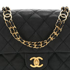 Caviar Quilted Mini CC You Flap Black
