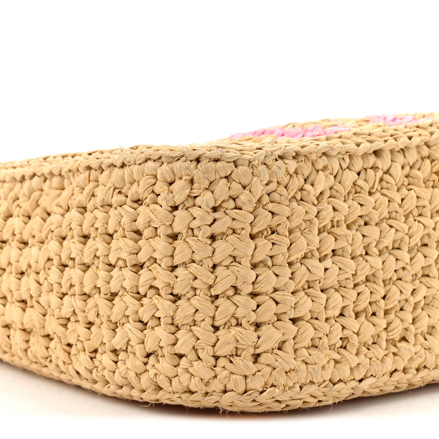 Yarn Raffia Effect Crochet Striped Re-Edition 2005 Shoulder Bag Naturale Petalo