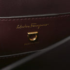Calfskin Canvas Margot Top Handle Satchel Burgundy