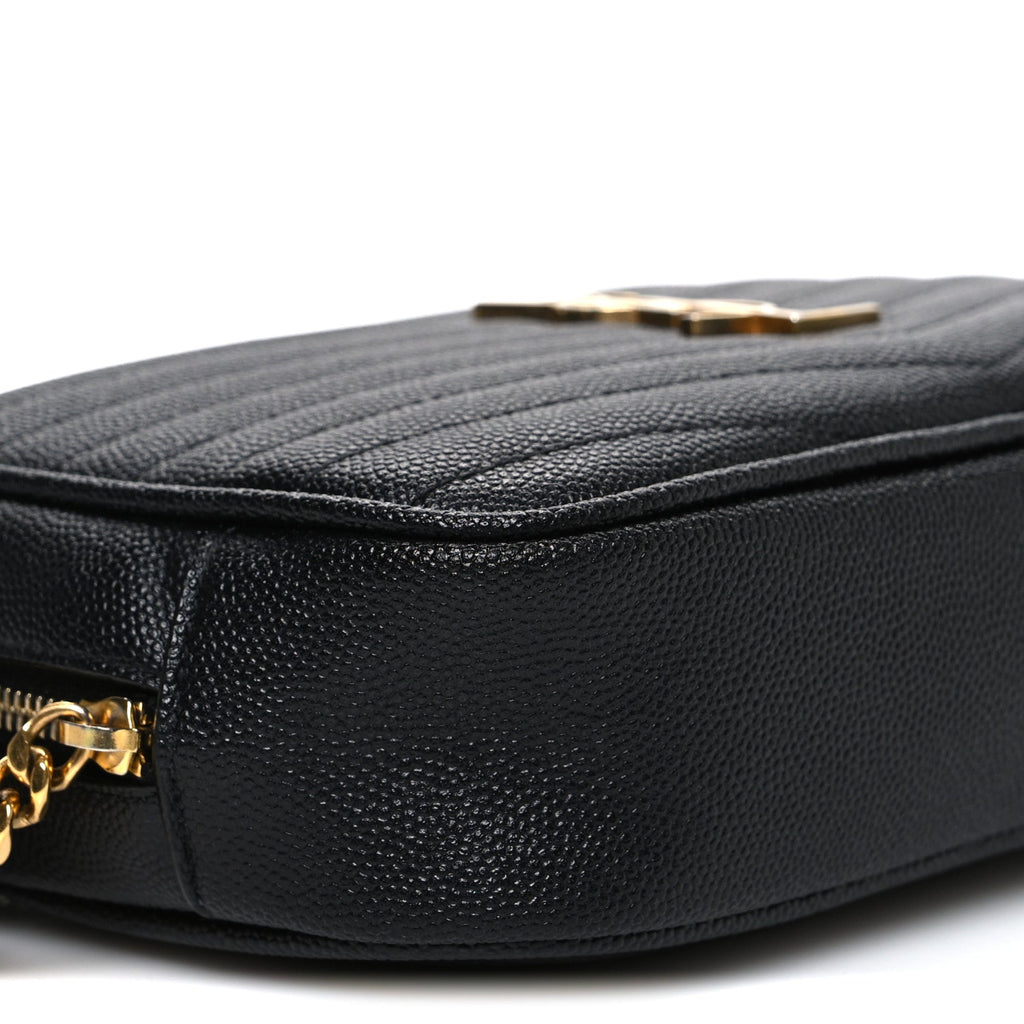 Grain De Poudre Matelasse Monogram Mini Lou Camera Bag Black