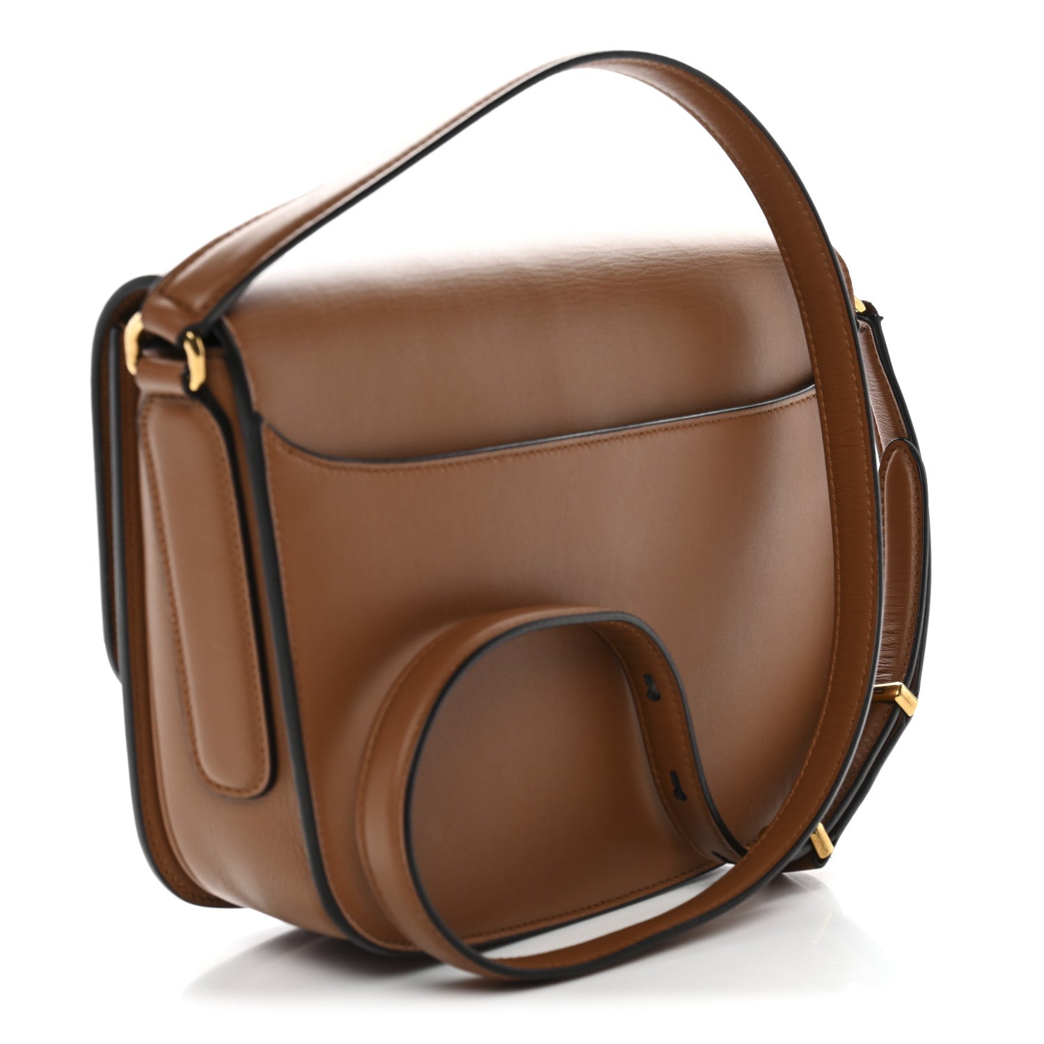 Calfskin Trapezio Crossbody Brown