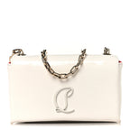 Naplak Patent Calfskin Monochrome Small Loubi54 Shoulder Bag White