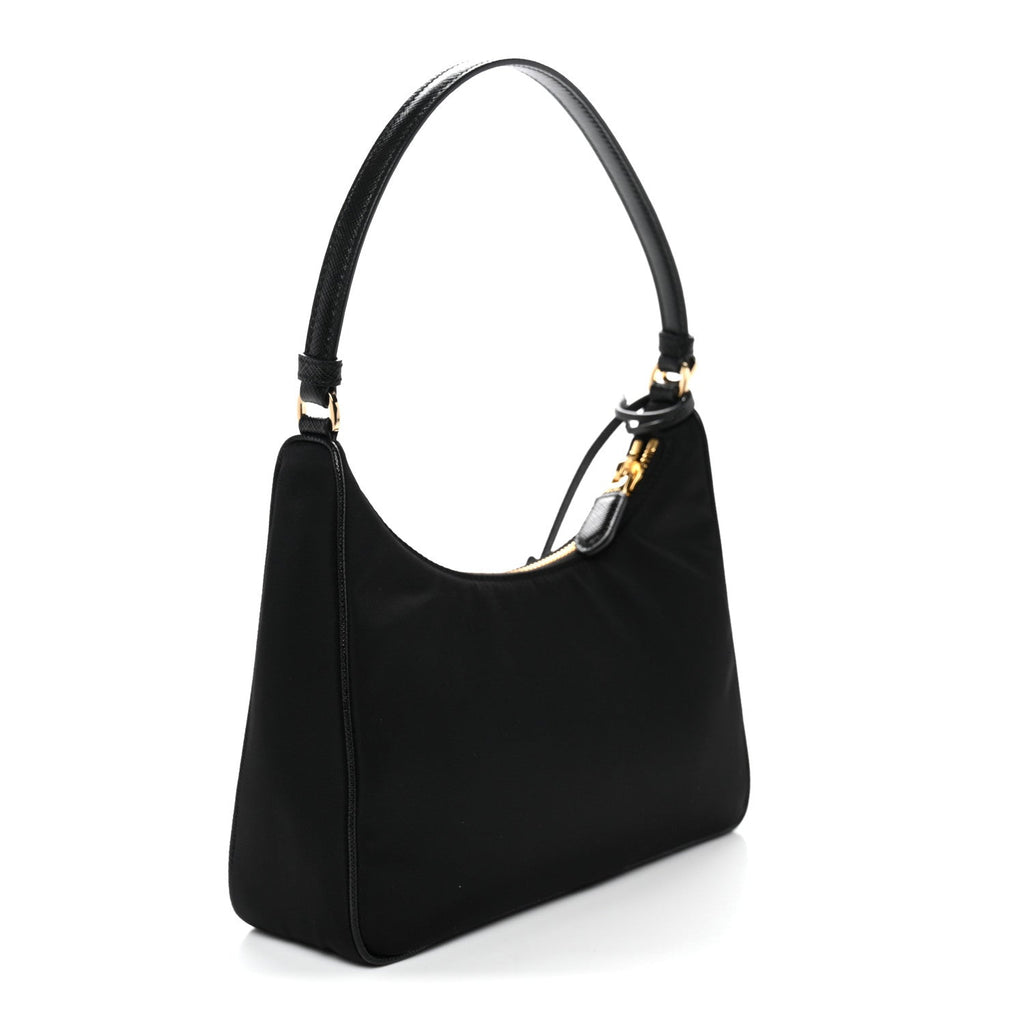 Tessuto Nylon Saffiano Mini Re-Edition 2005 Bag Black