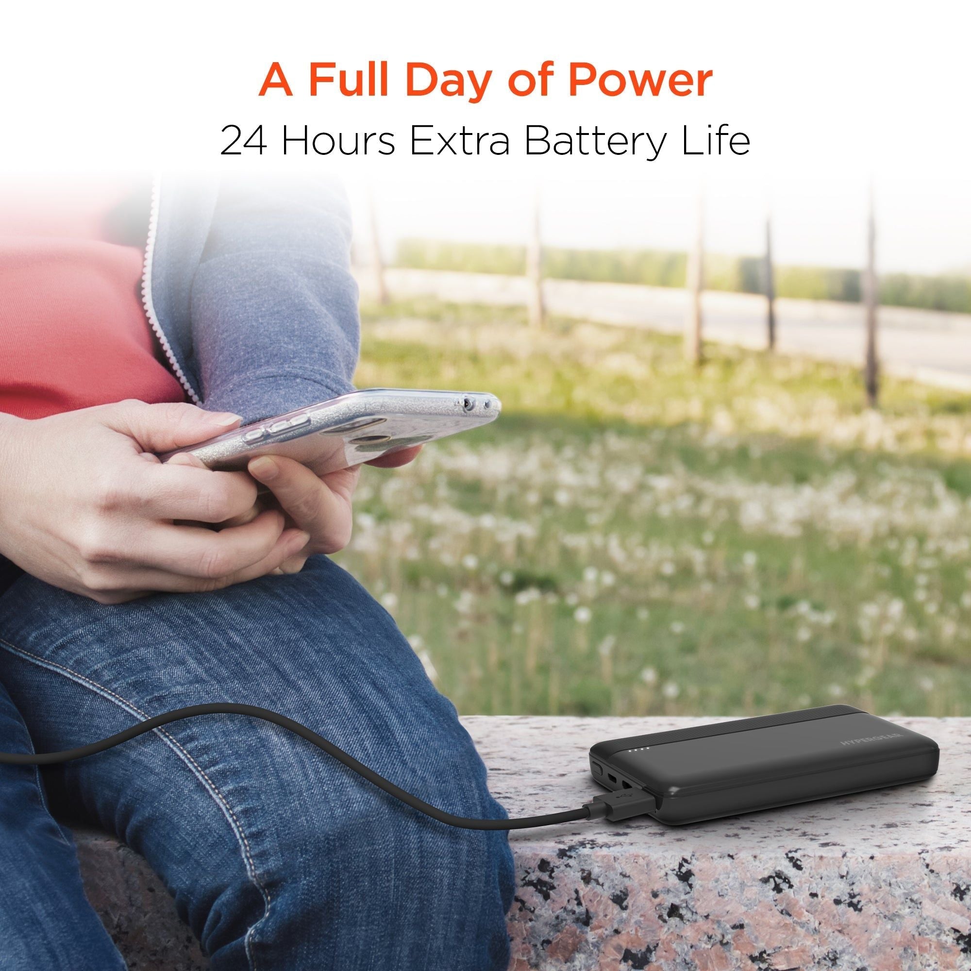 10000mAh 20W PD + USB Power Bank Black