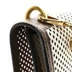 Vitello Liberty Glossy Lambskin F is Fendi Perforated Kan U Shoulder Bag White Ice Rust Maya