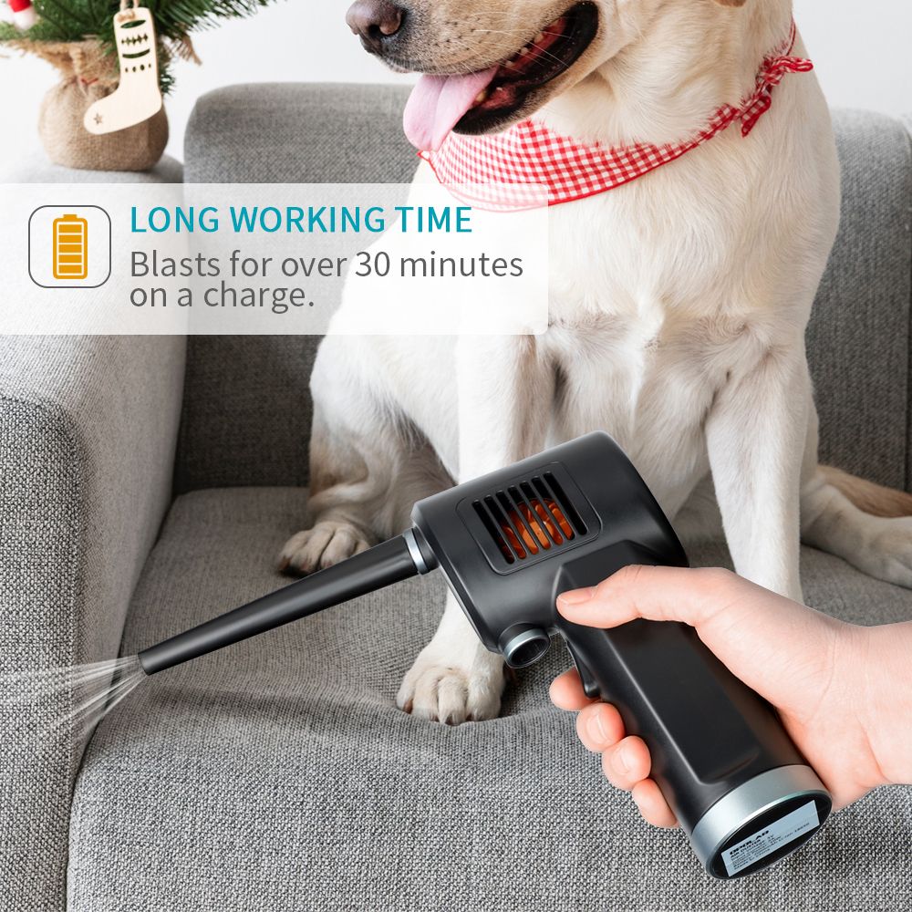 Compressed Air Duster;  New Generation Canned Air;  36000 RPM Electric Air Can for Computer Keyboard Electronics Cleaning;  8000mAh Rechargeable Battery;  Reusable Dust Destroyer