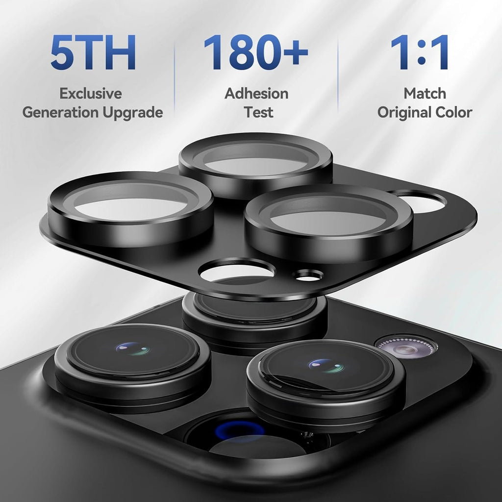 SAHARA - ZeroDamage HD Ultra-Clear Glass Camera Lens Protector (2-Pack) - iPhone 15 Pro and Pro Max