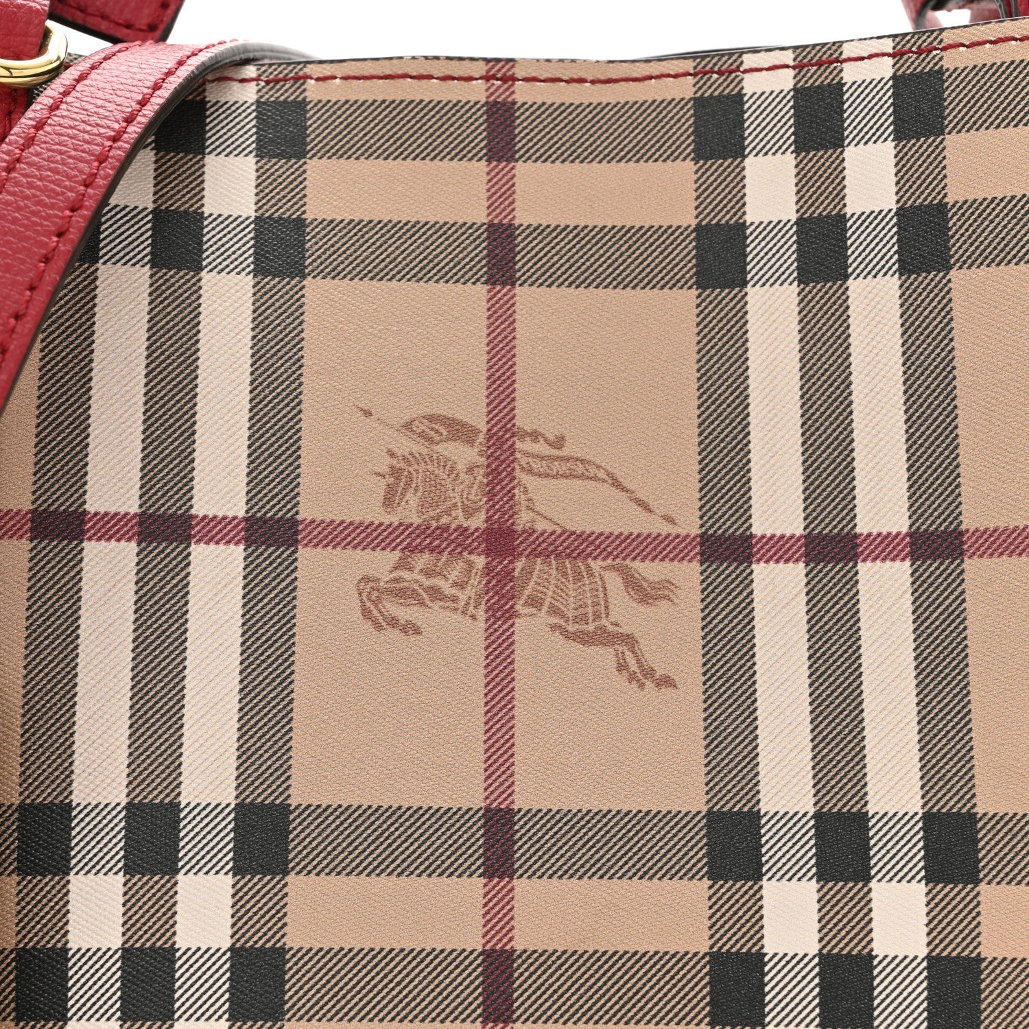 Haymarket Check Colours Small Lorne Bucket Crossbody Poppy Red