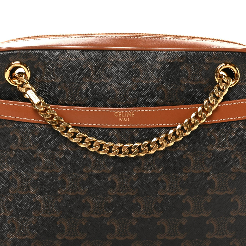 Triomphe Canvas Calfskin Medium Patapans Tan