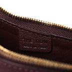 Grained Calfskin Half Moon Shoulder Bag Raisin