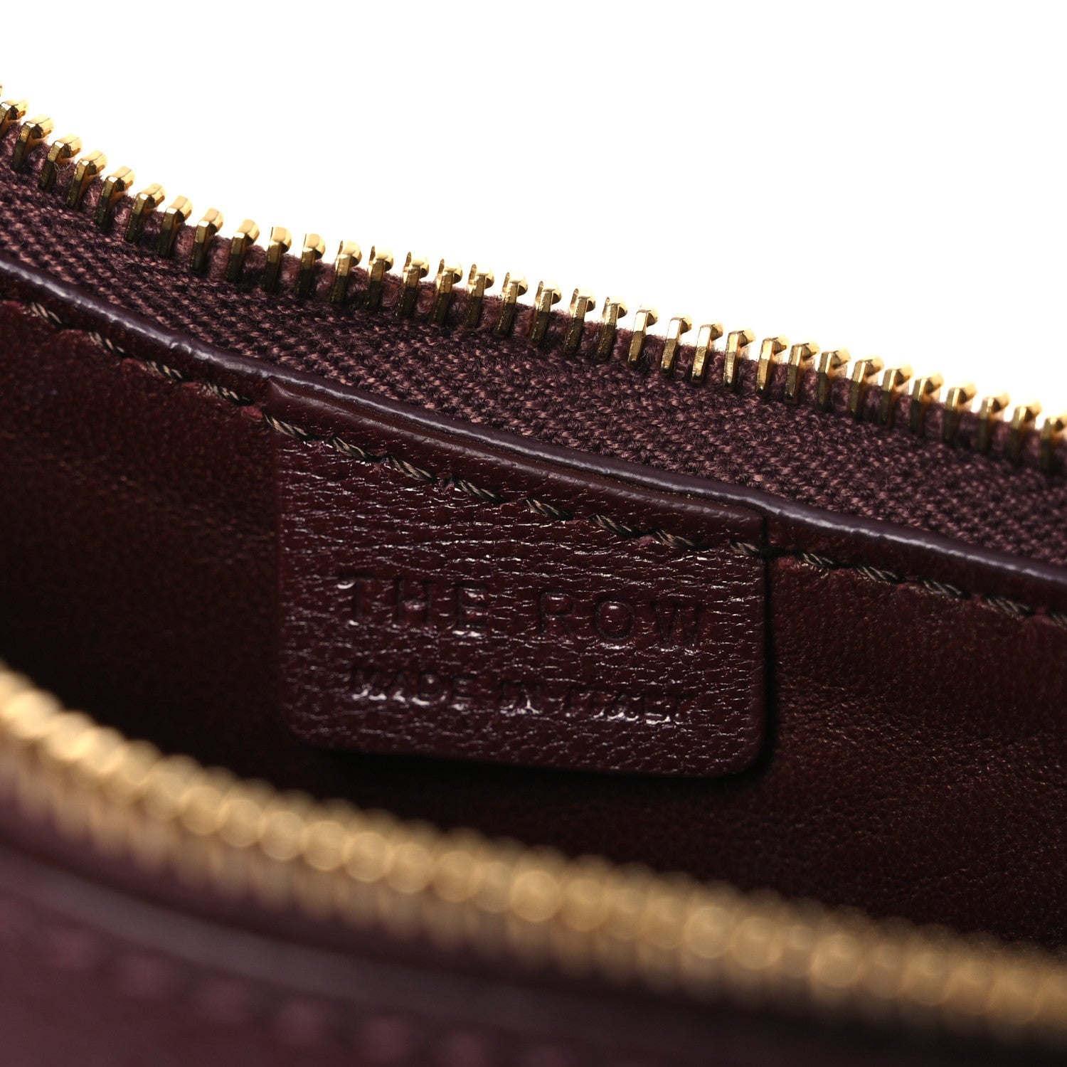 Grained Calfskin Half Moon Shoulder Bag Raisin