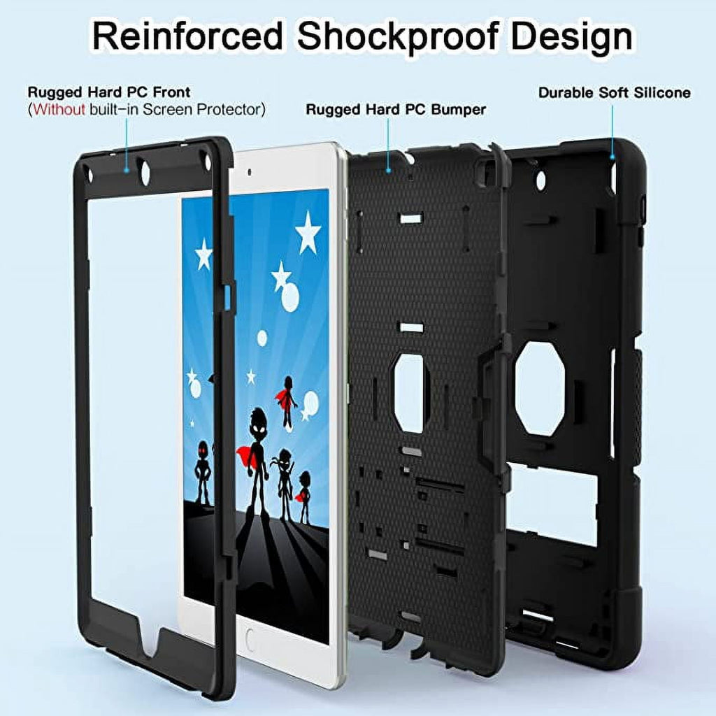 Entronix Case Compatible with iPad Air 9.7" (2/1st Gen) - Triple-Layer Heavy Duty Protection