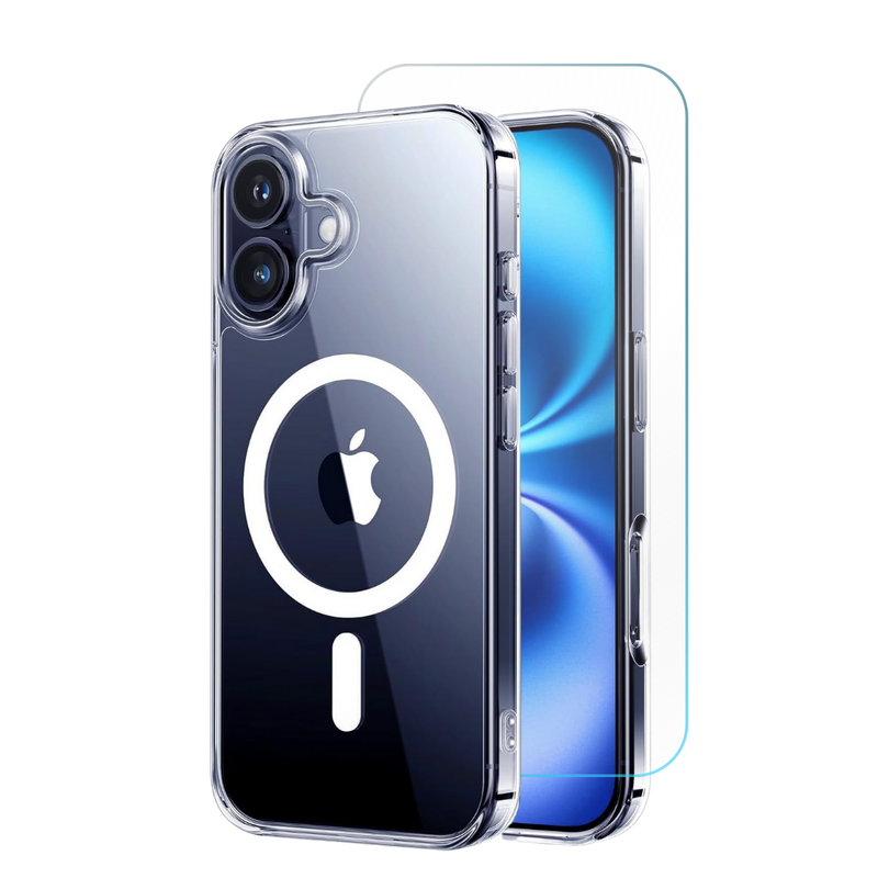 Entronix Bundle Compatible with iPhone 17 - [Magnetic] Clear Case & 1 Clear Screen Protector