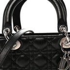 Lambskin Cannage Medium Lady Dior Black