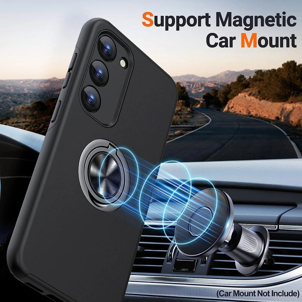 Entronix Case Compatible with Galaxy S24 Ultra - 360° Circular Ring Gripstand