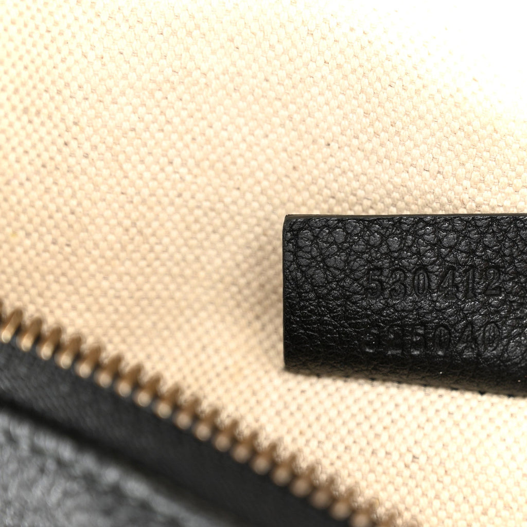 Grained Calfskin Logo Belt Bag Black