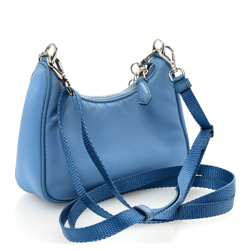 Tessuto Nylon Saffiano Mini Re-Edition 2000 Shoulder Bag Pervinca