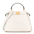 Cuoio Romano Selleria Mini Peekaboo Iconic Satchel White