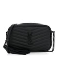 Grain De Poudre Matelasse Monochrome Monogram Mini Lou Camera Bag Black