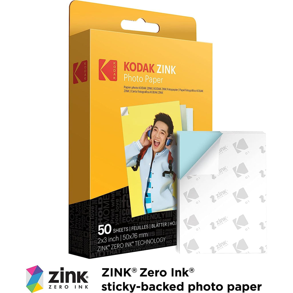 Kodak Zink Photo Paper 2x3" (50 Pack), Frames and Photo Album Bundle
