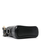 Aged Calfskin Quilted Small Gabrielle Logo Hobo Black