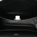 Natural Smooth Calfskin Mini Rodeo Top Handle Handbag Black