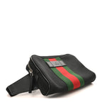 Canvas Web Slim Belt Bag Black
