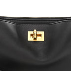 Natural Smooth Calfskin Rodeo Sling Pochette Black