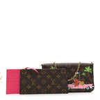 Monogram 2021 Christmas Animation Hollywood Pochette Felicie Chain Wallet Fuchsia