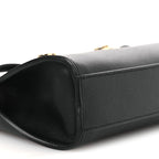 Calfskin Mini E/W Hug Crossbody Bag Black Flame Red