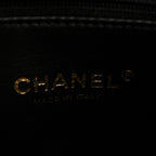 Lambskin Quilted Chaine Lettre Small Bucket Bag Black
