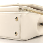 Caviar Quilted Small Business Affinity Flap White